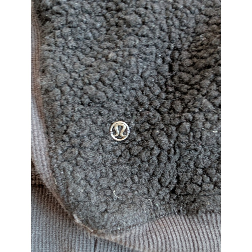Lululemon Womens Stand Out Sherpa Black Quarter Zip Long Sleeve Jacket Sz 8 - Picture 13 of 13